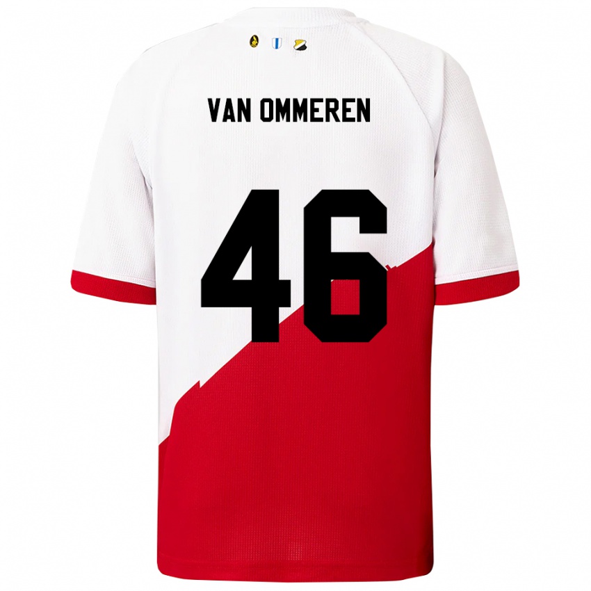 גברים Jaygo Van Ommeren #46 לבן אדום ג'רזי ביתית 2025/26 חולצה קצרה