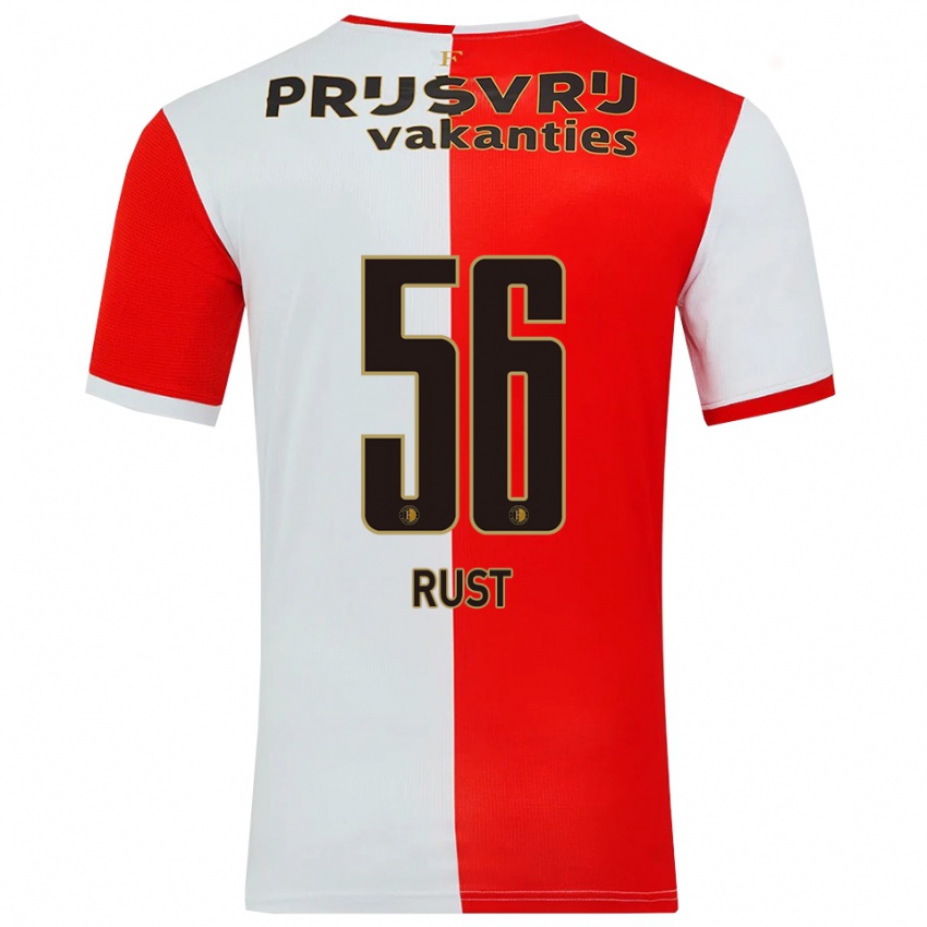 גברים Fabiano Rust #56 אדום לבן ג'רזי ביתית 2025/26 חולצה קצרה