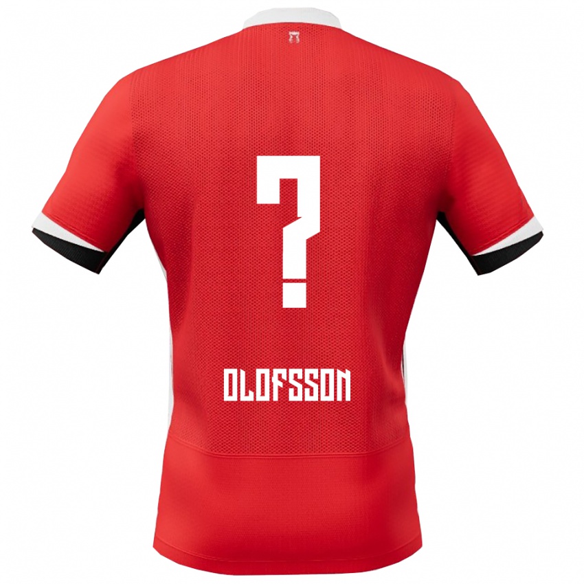 גברים Wilmer Olofsson #0 אדום לבן ג'רזי ביתית 2025/26 חולצה קצרה