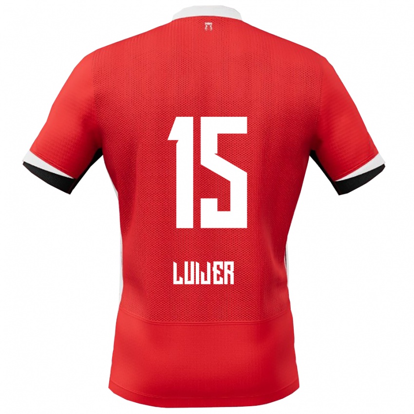 גברים Rick Luijer #15 אדום לבן ג'רזי ביתית 2025/26 חולצה קצרה