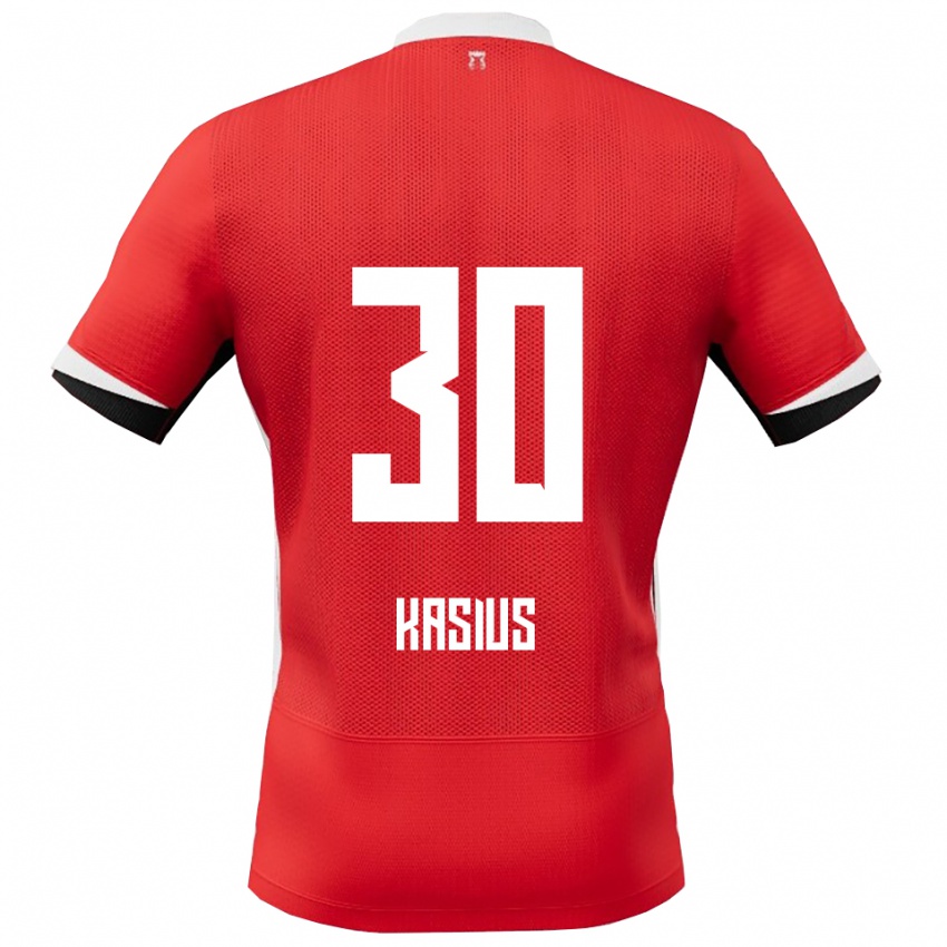 גברים Denso Kasius #30 אדום לבן ג'רזי ביתית 2025/26 חולצה קצרה