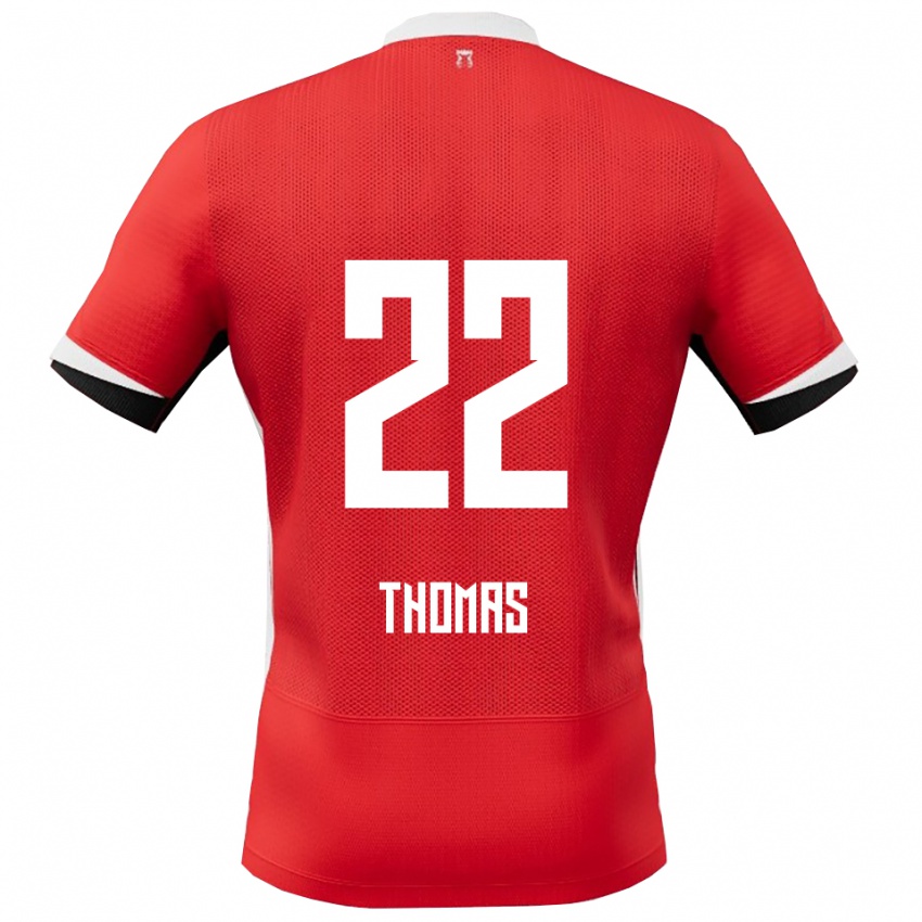 גברים Kealyn Thomas #22 אדום לבן ג'רזי ביתית 2025/26 חולצה קצרה