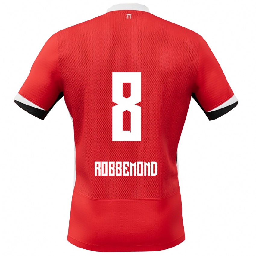 גברים Rio Robbemond #8 אדום לבן ג'רזי ביתית 2025/26 חולצה קצרה