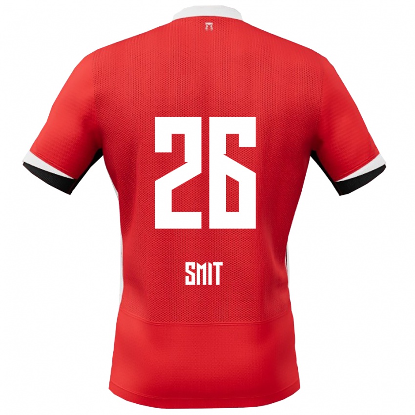 גברים Kees Smit #26 אדום לבן ג'רזי ביתית 2025/26 חולצה קצרה