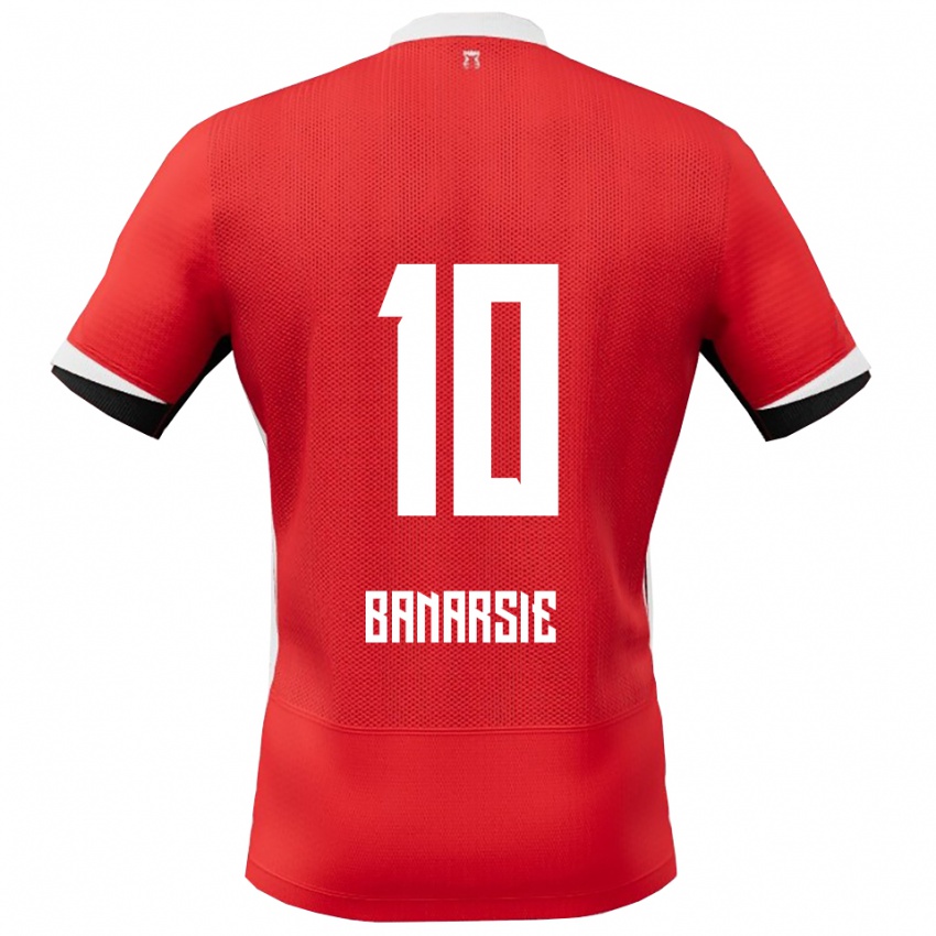 גברים Amy Banarsie #10 אדום לבן ג'רזי ביתית 2025/26 חולצה קצרה