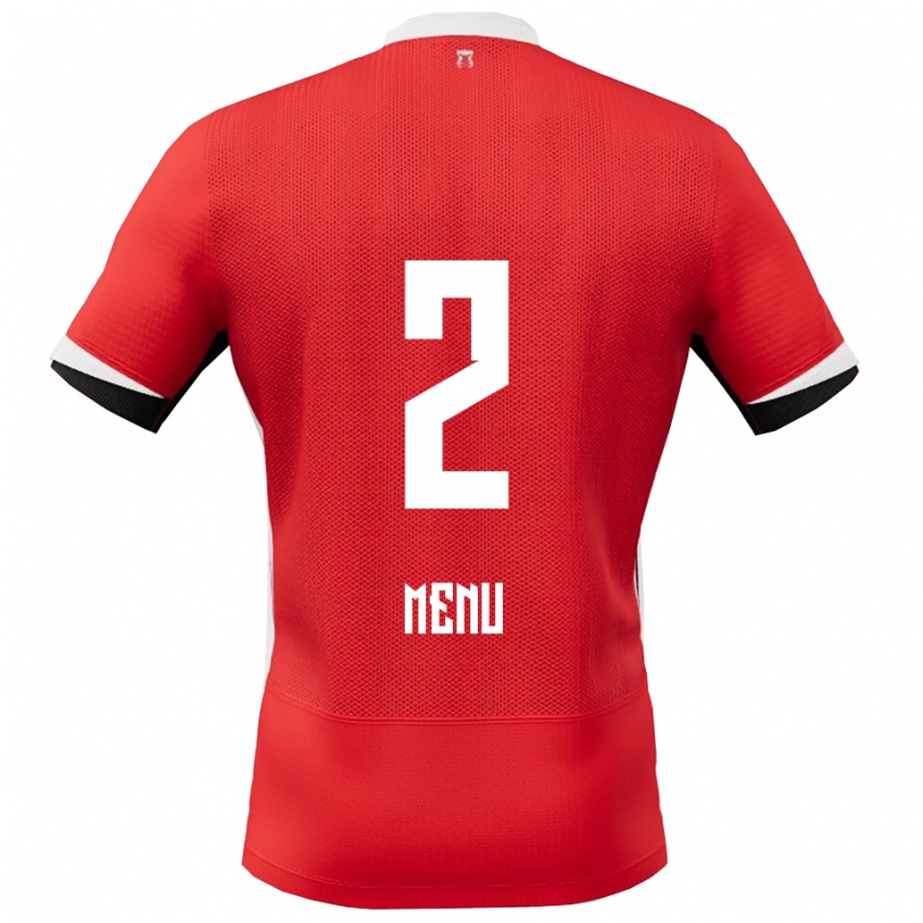 גברים Mathijs Menu #2 אדום לבן ג'רזי ביתית 2025/26 חולצה קצרה