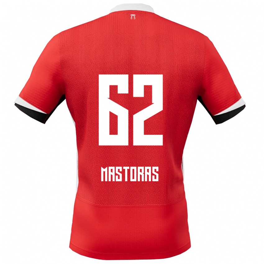 גברים Enoch Mastoras #62 אדום לבן ג'רזי ביתית 2025/26 חולצה קצרה