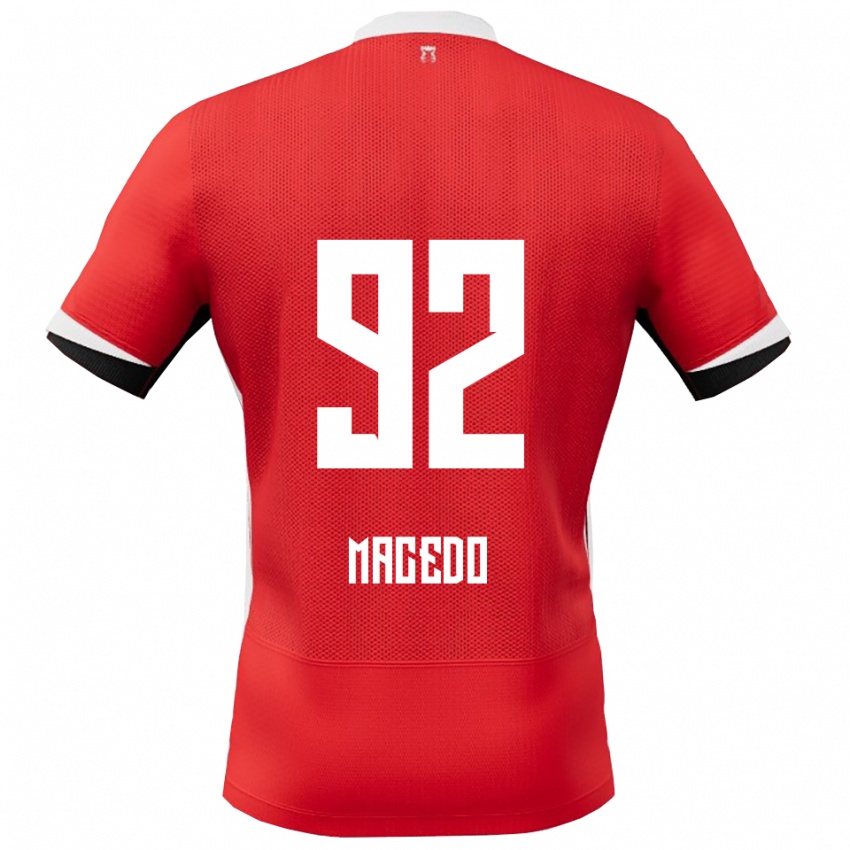 גברים Rodrigo Macedo #92 אדום לבן ג'רזי ביתית 2025/26 חולצה קצרה