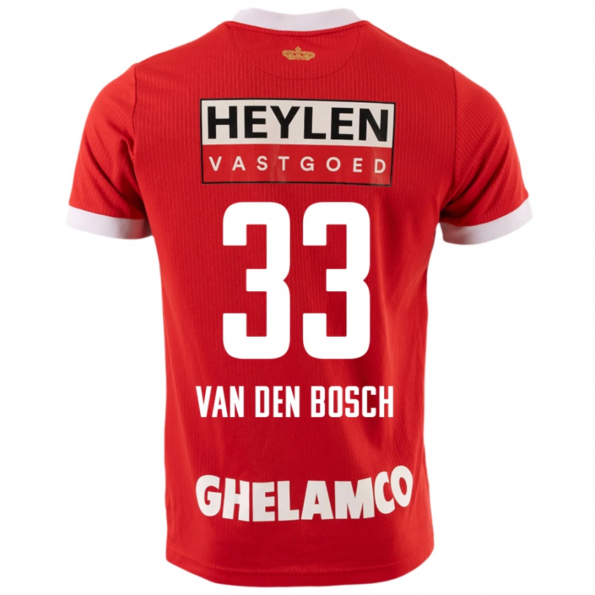 גברים זנו ואן דן בוש #33 אדום לבן ג'רזי ביתית 2025/26 חולצה קצרה