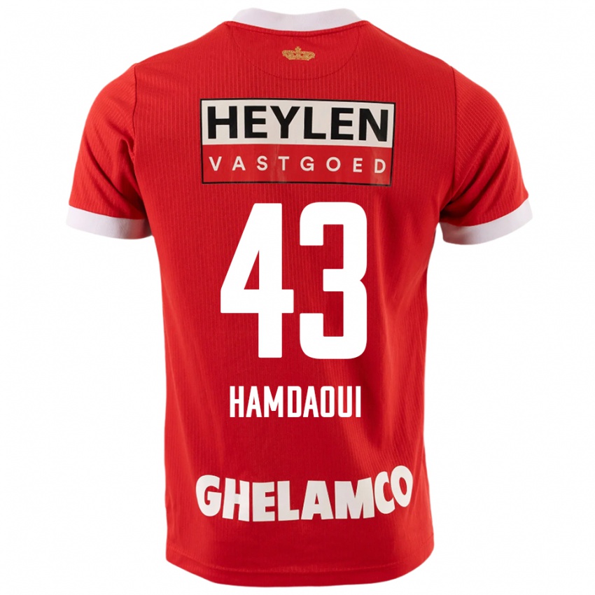גברים Youssef Hamdaoui #43 אדום לבן ג'רזי ביתית 2025/26 חולצה קצרה