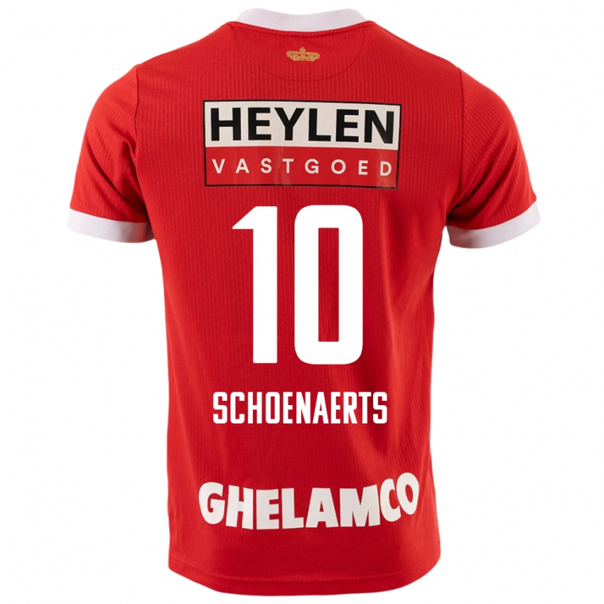 גברים Nand Schoenaerts #10 אדום לבן ג'רזי ביתית 2025/26 חולצה קצרה