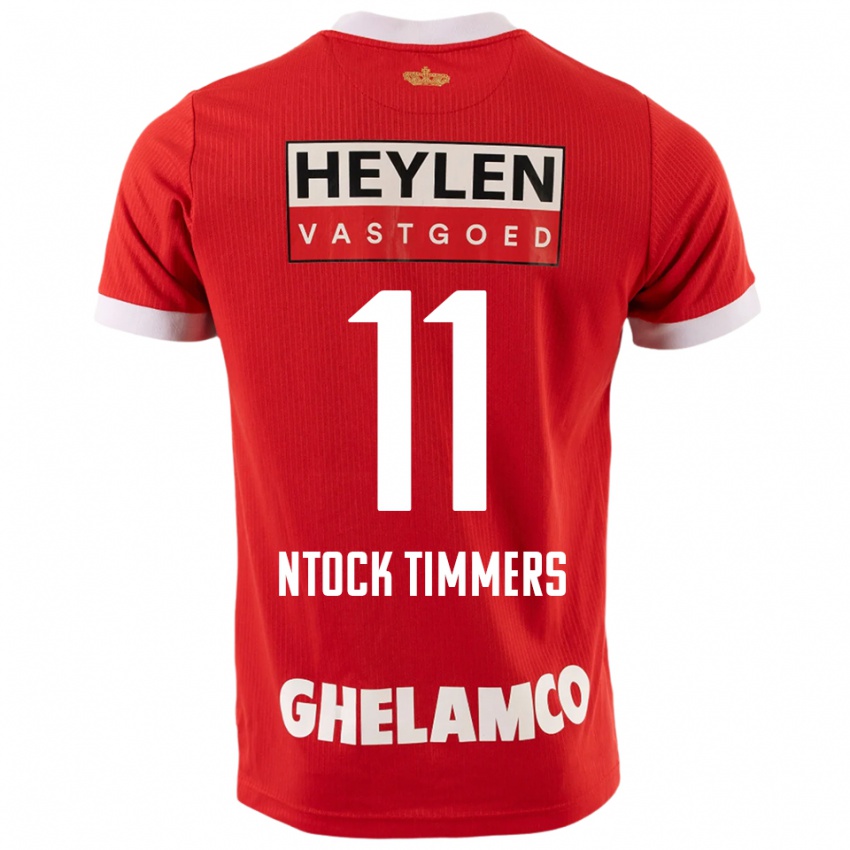 גברים Kurtis Ntock Timmers #11 אדום לבן ג'רזי ביתית 2025/26 חולצה קצרה