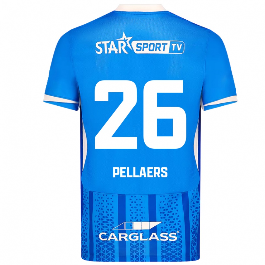 גברים Amanuel Pellaers #26 כחול לבן ג'רזי ביתית 2025/26 חולצה קצרה