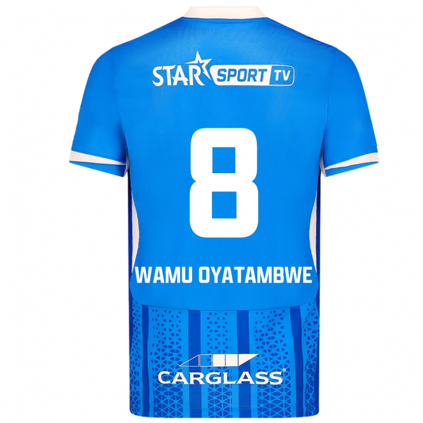 גברים Matthias Wamu Oyatambwe #8 כחול לבן ג'רזי ביתית 2025/26 חולצה קצרה
