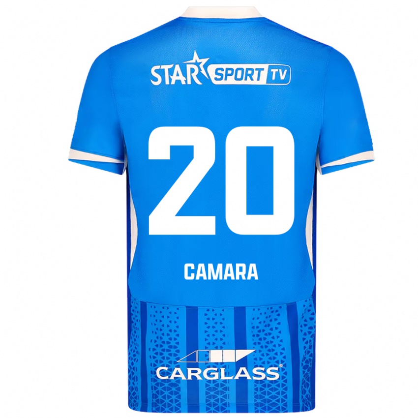גברים Ali Camara #20 כחול לבן ג'רזי ביתית 2025/26 חולצה קצרה