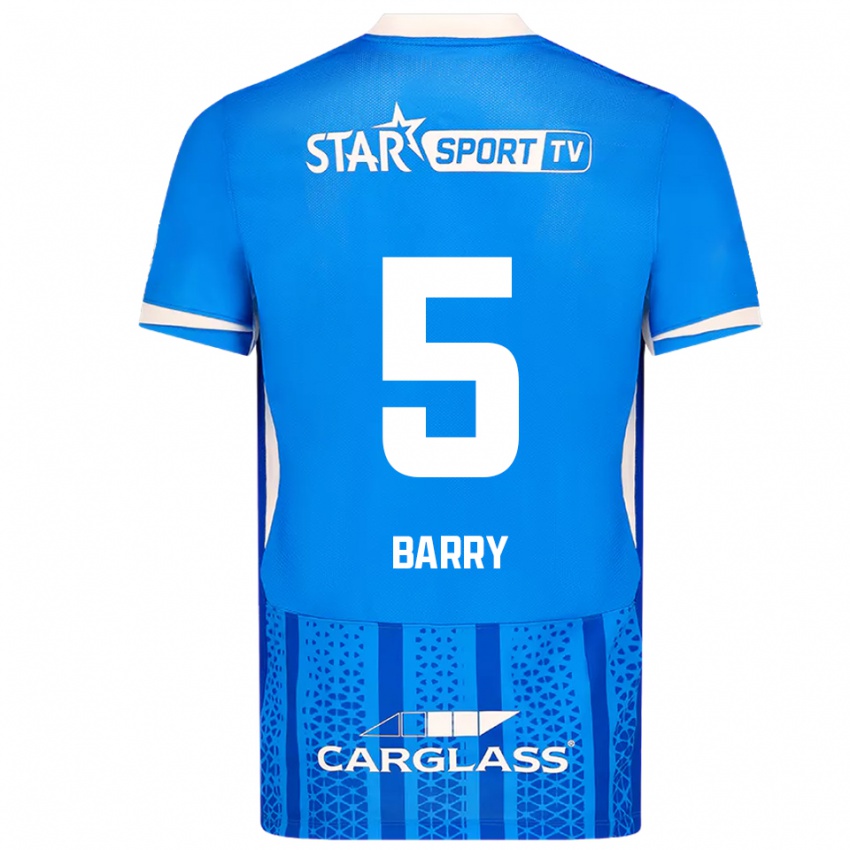 גברים Alpha Barry #5 כחול לבן ג'רזי ביתית 2025/26 חולצה קצרה