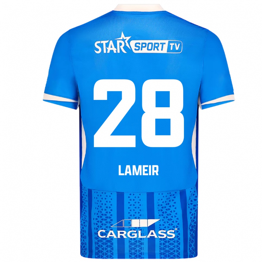 גברים Tess Lameir #28 כחול לבן ג'רזי ביתית 2025/26 חולצה קצרה