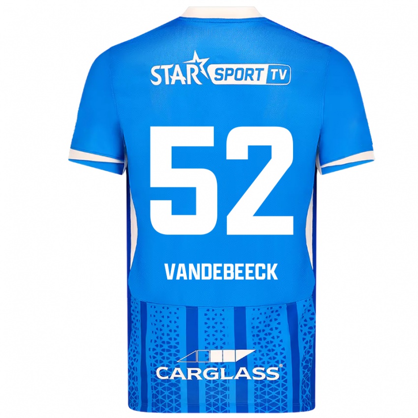 גברים Emmely Vandebeeck #52 כחול לבן ג'רזי ביתית 2025/26 חולצה קצרה