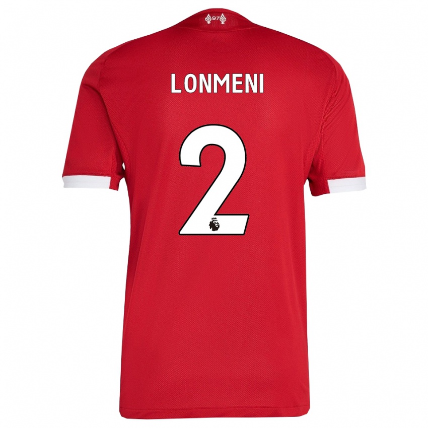 גברים Scofield Lonmeni #2 אדום לבן ג'רזי ביתית 2025/26 חולצה קצרה