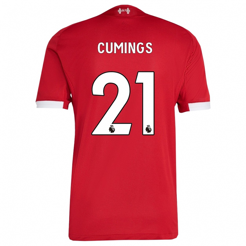 גברים ארת׳ה קאמינגס #21 אדום לבן ג'רזי ביתית 2025/26 חולצה קצרה