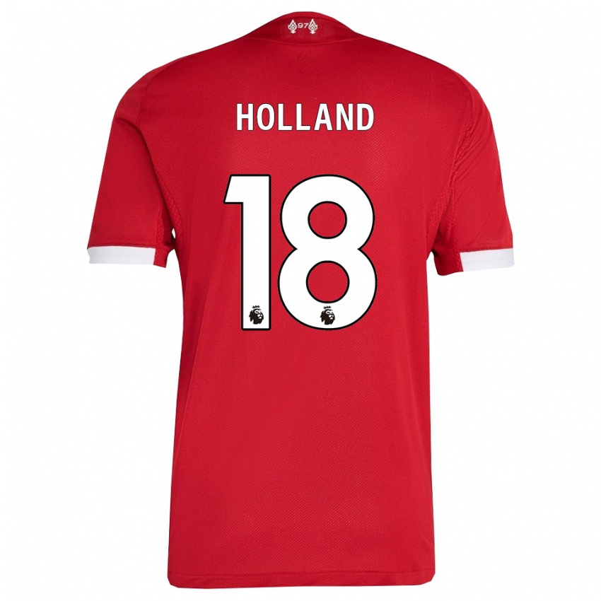 גברים סרי הולנד #18 אדום לבן ג'רזי ביתית 2025/26 חולצה קצרה