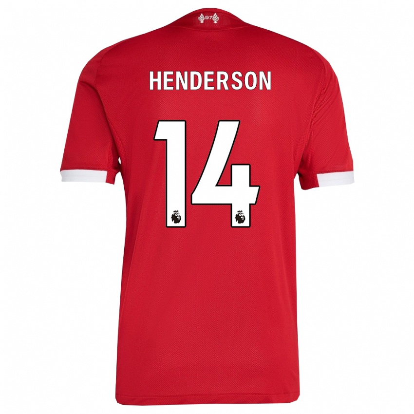 גברים הנדרסון #14 אדום לבן ג'רזי ביתית 2025/26 חולצה קצרה