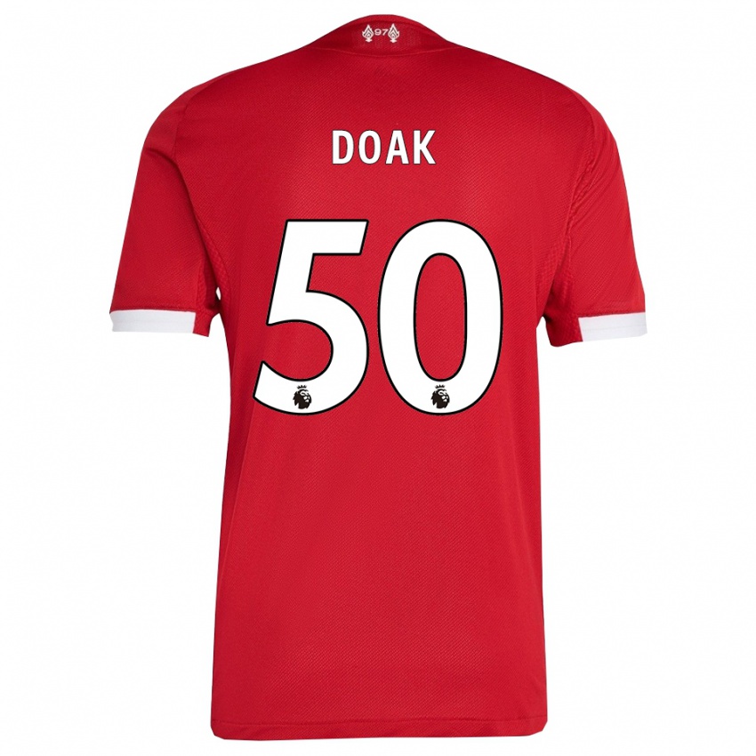 גברים בן דואק #50 אדום לבן ג'רזי ביתית 2025/26 חולצה קצרה