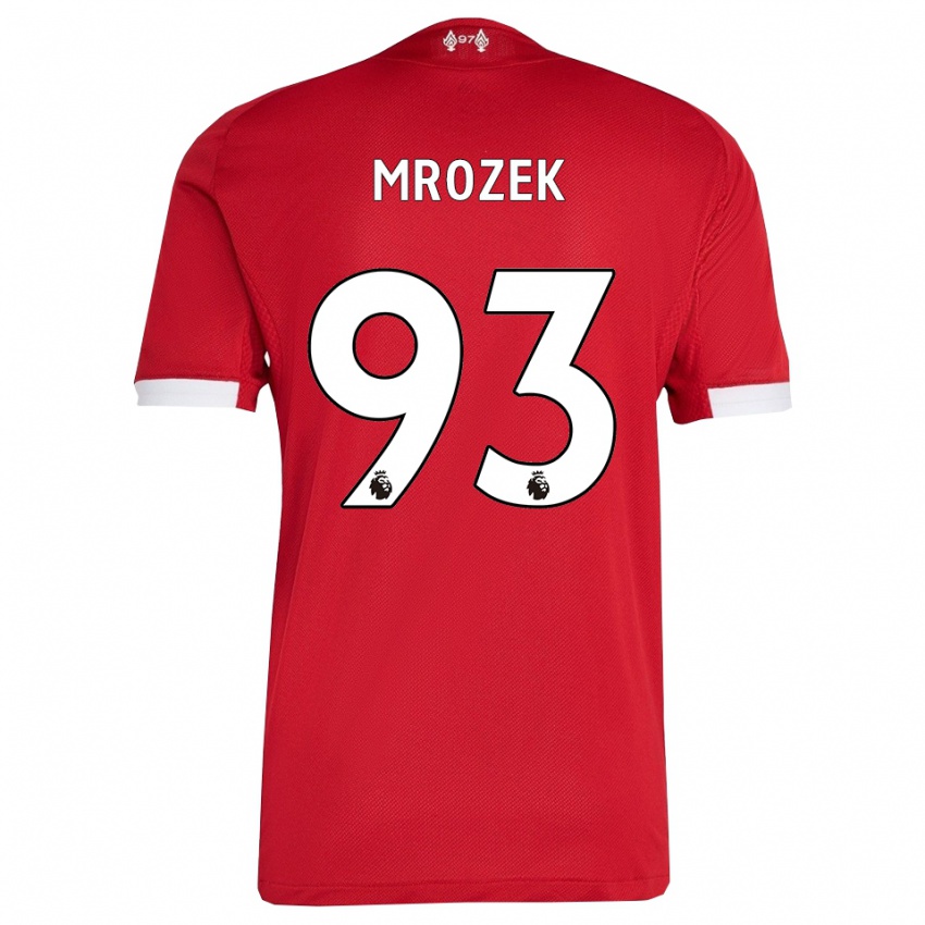 גברים פביאן מרוזק #93 אדום לבן ג'רזי ביתית 2025/26 חולצה קצרה