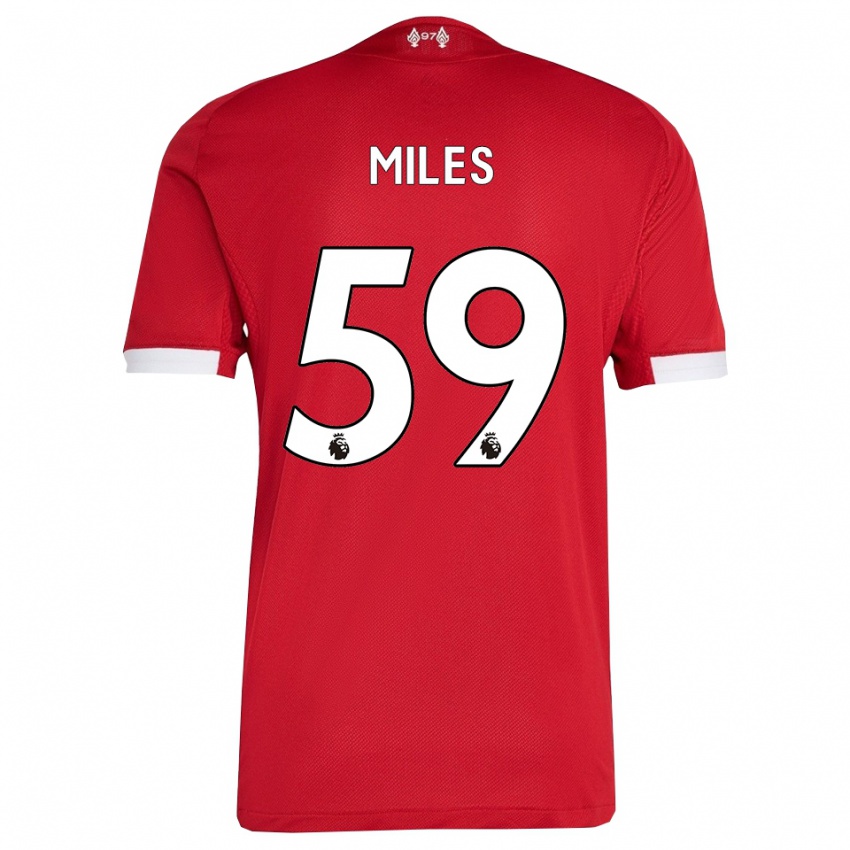 גברים טרנס מיילס #59 אדום לבן ג'רזי ביתית 2025/26 חולצה קצרה