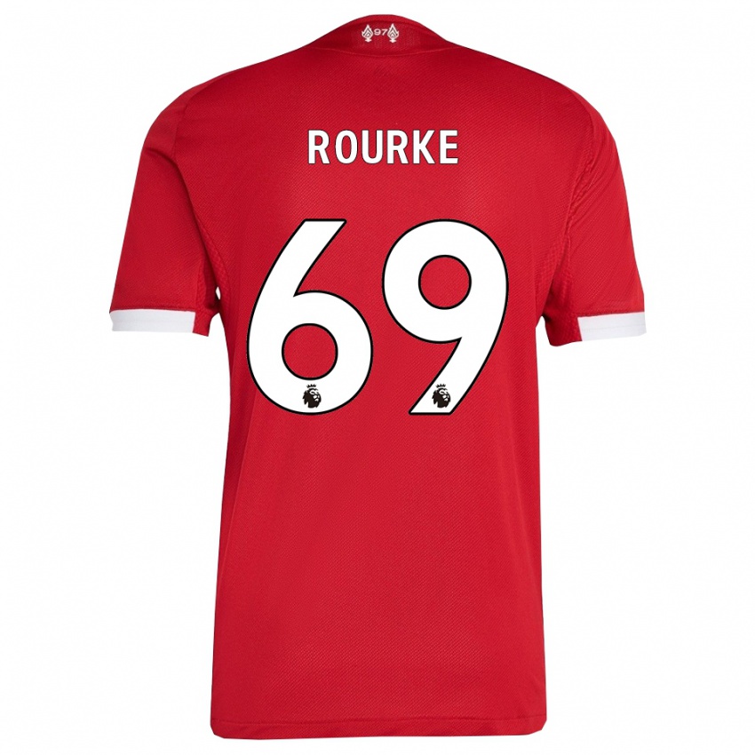 גברים פידל או'רורק #69 אדום לבן ג'רזי ביתית 2025/26 חולצה קצרה