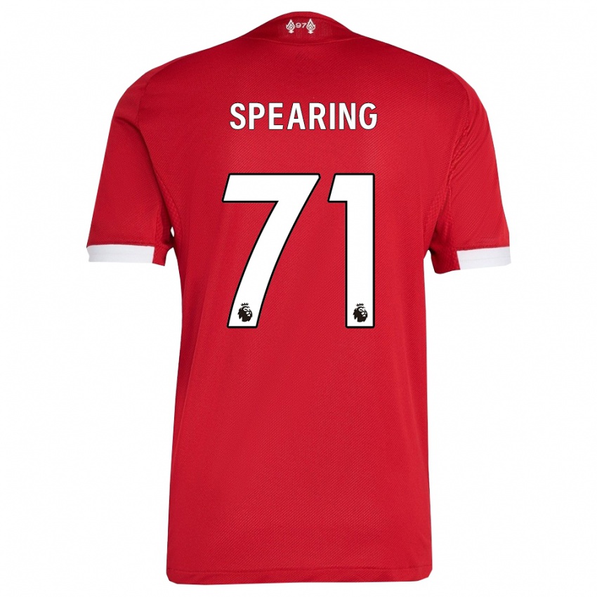 גברים ג'יי ספירינג #71 אדום לבן ג'רזי ביתית 2025/26 חולצה קצרה