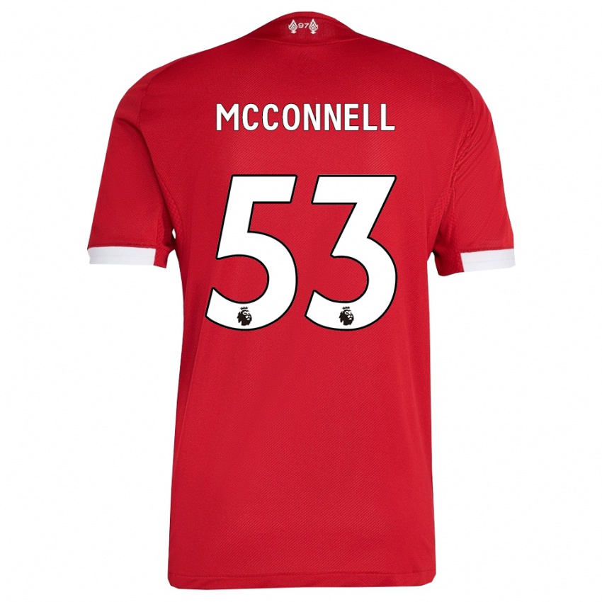 גברים ג'יימס מקונל #53 אדום לבן ג'רזי ביתית 2025/26 חולצה קצרה