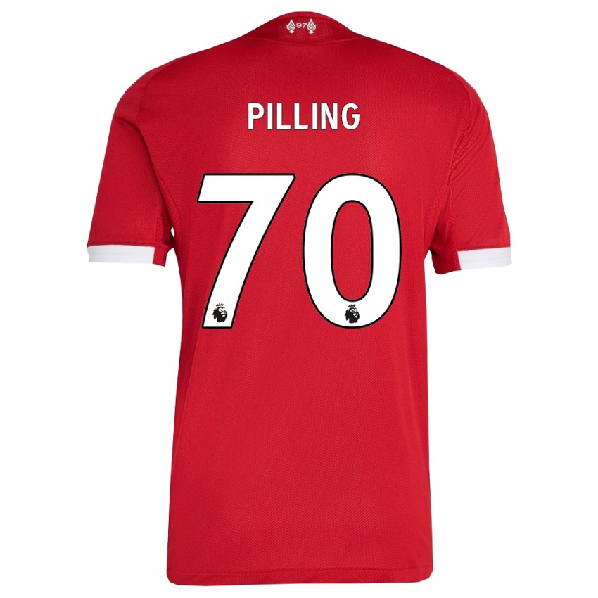 גברים טומי פילינג #70 אדום לבן ג'רזי ביתית 2025/26 חולצה קצרה