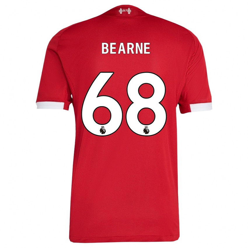 גברים ג'ק בירן #68 אדום לבן ג'רזי ביתית 2025/26 חולצה קצרה