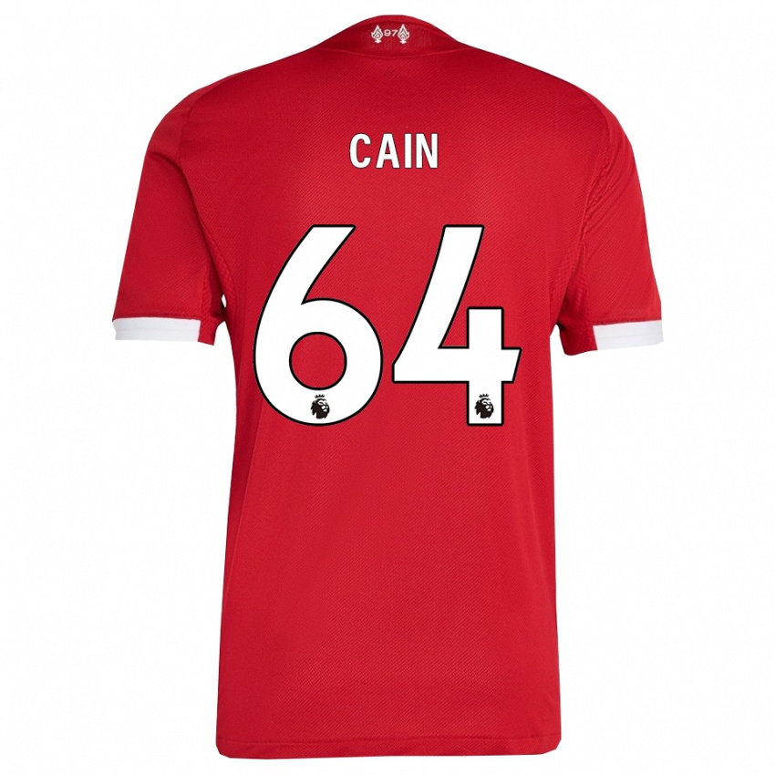 גברים ג'ייק קיין #64 אדום לבן ג'רזי ביתית 2025/26 חולצה קצרה