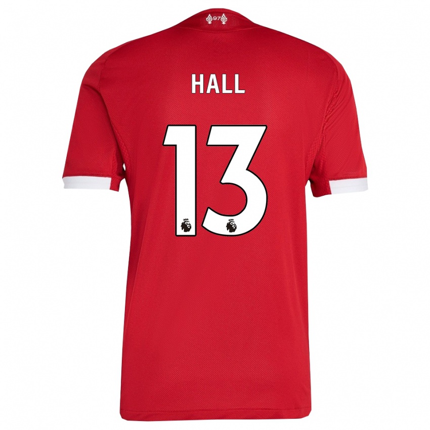 גברים Bailey Hall #13 אדום לבן ג'רזי ביתית 2025/26 חולצה קצרה
