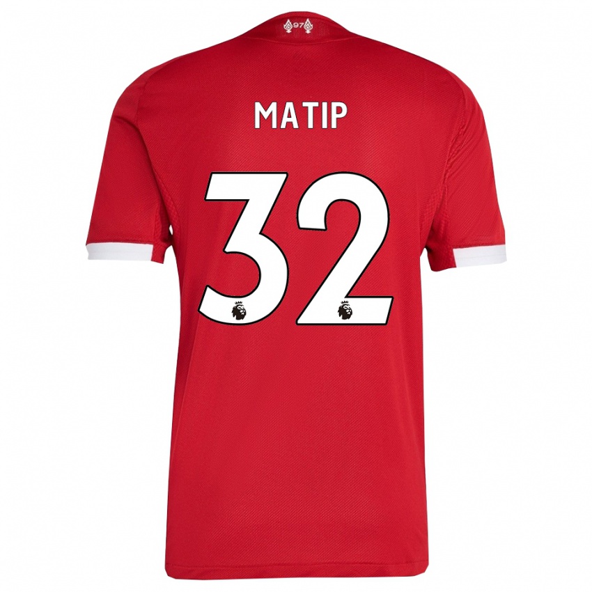גברים ג'ואל מאטיפ #32 אדום לבן ג'רזי ביתית 2025/26 חולצה קצרה