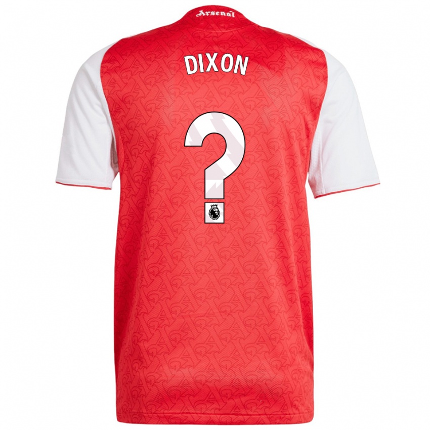 גברים Danny Dixon #0 אדום לבן ג'רזי ביתית 2025/26 חולצה קצרה