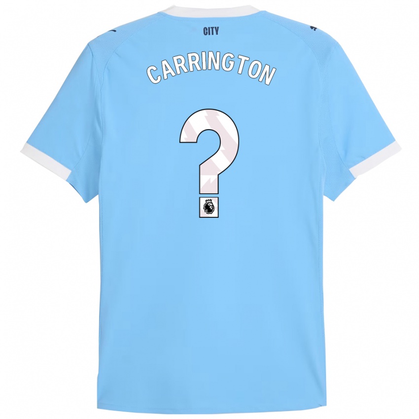 גברים Theo Carrington #0 תכלת לבן ג'רזי ביתית 2025/26 חולצה קצרה