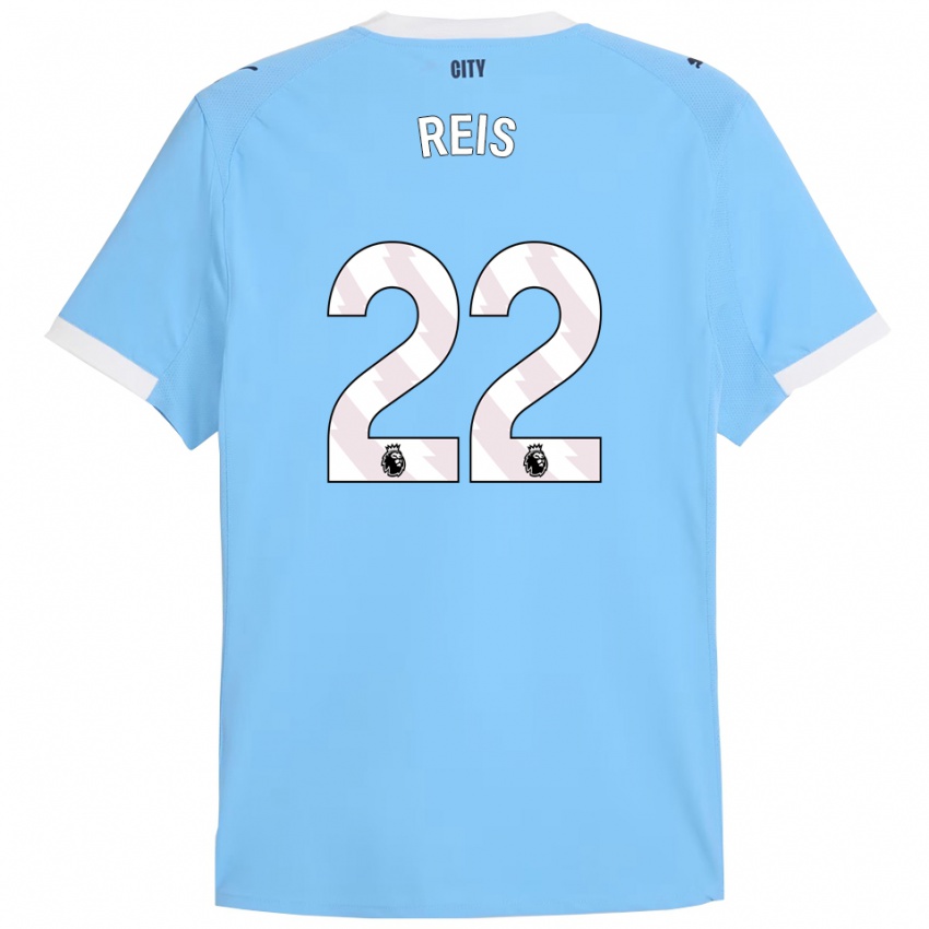 גברים ויטור רייס #22 תכלת לבן ג'רזי ביתית 2025/26 חולצה קצרה