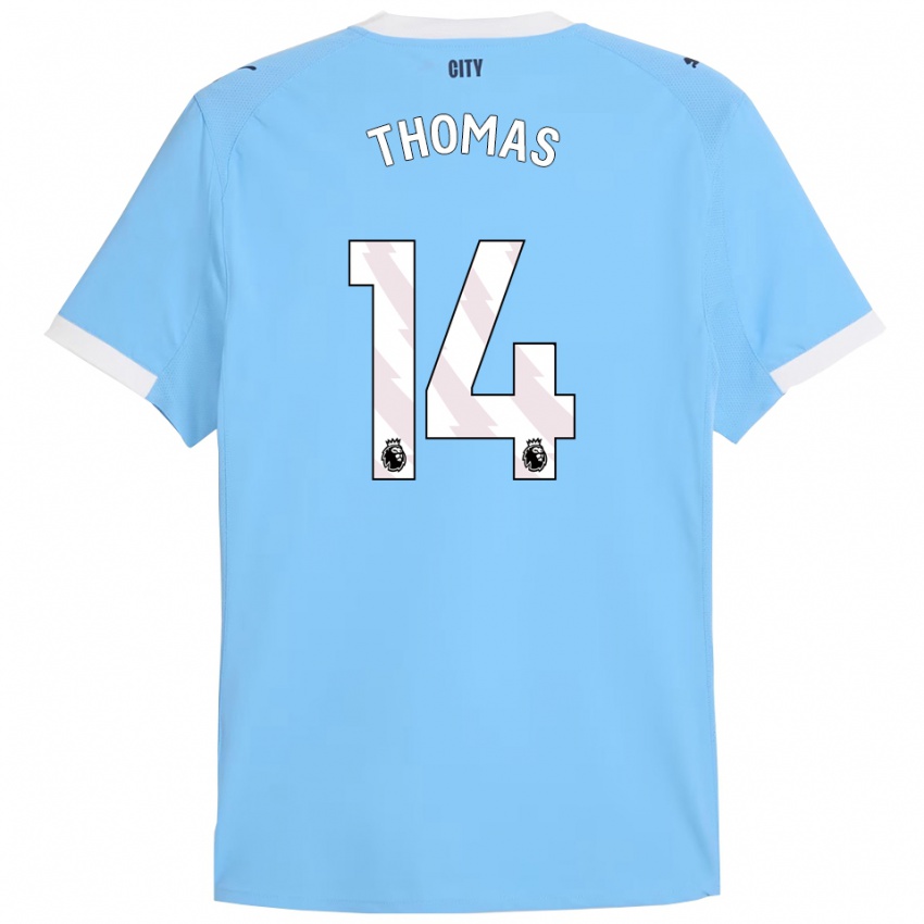 גברים Rhys Thomas #14 תכלת לבן ג'רזי ביתית 2025/26 חולצה קצרה