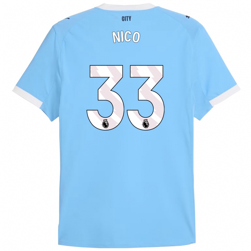 גברים Nico O'reilly #33 תכלת לבן ג'רזי ביתית 2025/26 חולצה קצרה
