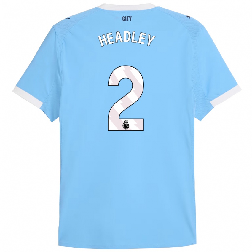 גברים Dante Headley #2 תכלת לבן ג'רזי ביתית 2025/26 חולצה קצרה