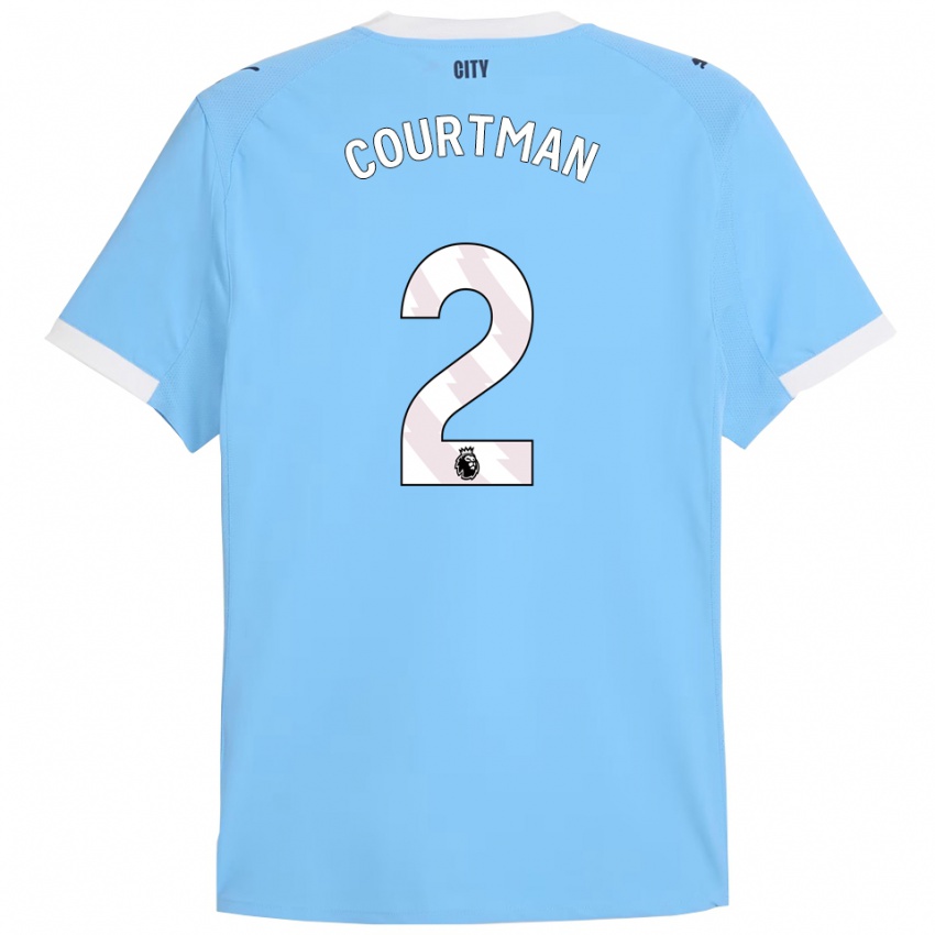 גברים Charlie Courtman #2 תכלת לבן ג'רזי ביתית 2025/26 חולצה קצרה