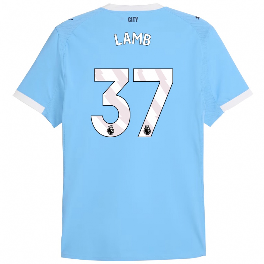 גברים טדי לם #37 תכלת לבן ג'רזי ביתית 2025/26 חולצה קצרה