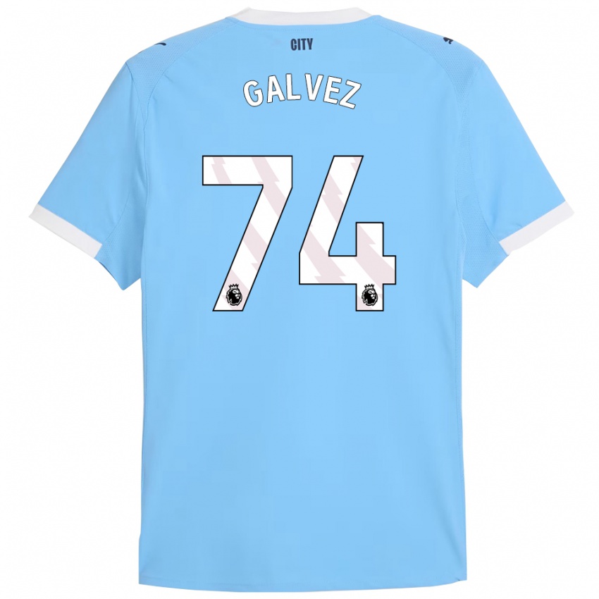 גברים Tomas Galvez #74 תכלת לבן ג'רזי ביתית 2025/26 חולצה קצרה