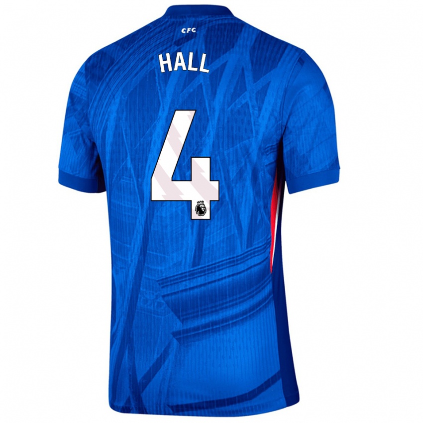 גברים Jacob Hall #4 כחול לבן ג'רזי ביתית 2025/26 חולצה קצרה