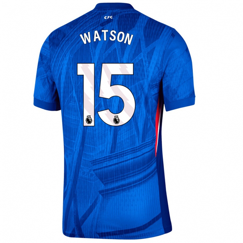 גברים Reggie Watson #15 כחול לבן ג'רזי ביתית 2025/26 חולצה קצרה