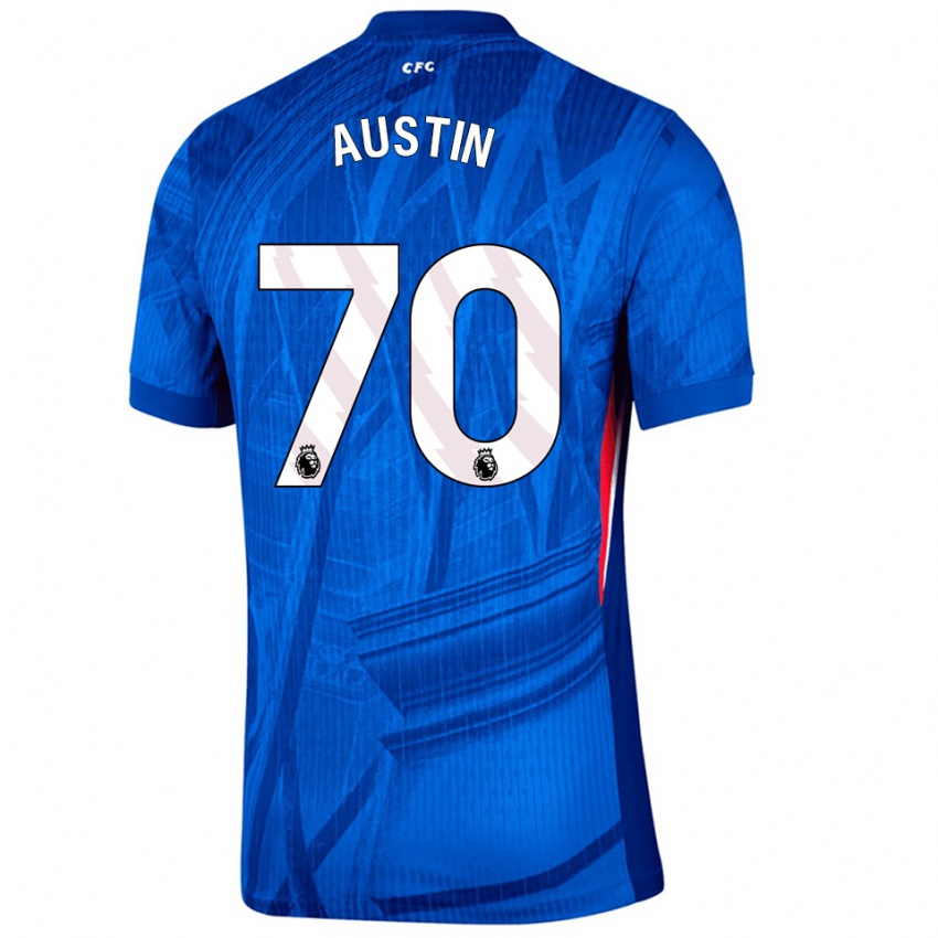 גברים Jack Austin #70 כחול לבן ג'רזי ביתית 2025/26 חולצה קצרה