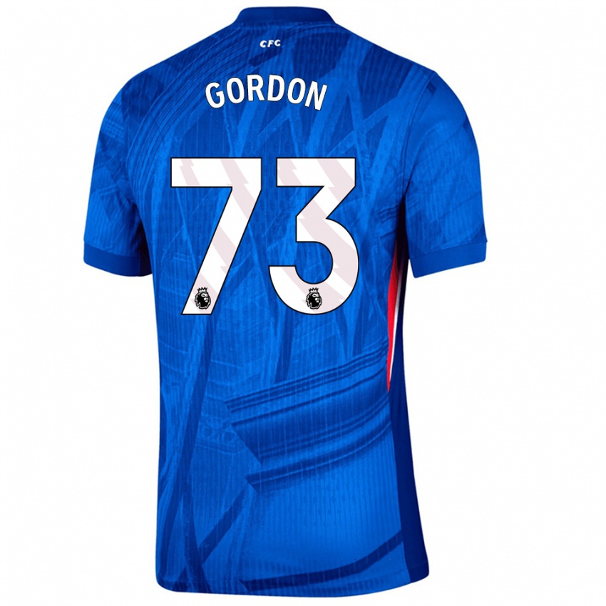 גברים Sol Gordon #73 כחול לבן ג'רזי ביתית 2025/26 חולצה קצרה